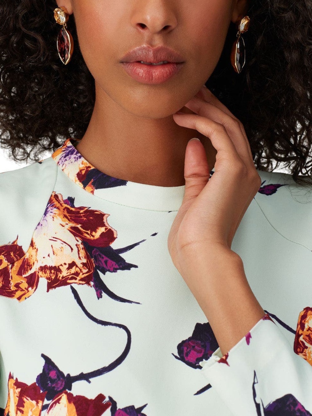 Alexus Bittar Navette Crystal Drop Post Earrings